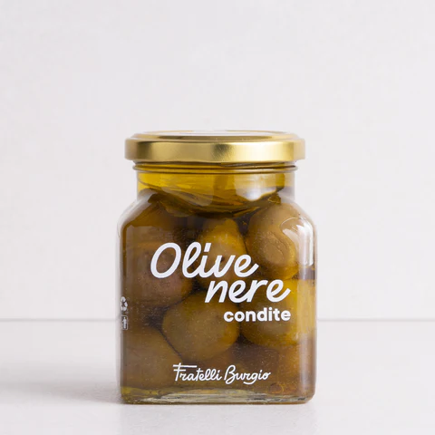 Fratelli Burgio Olive Nere condite 280g
